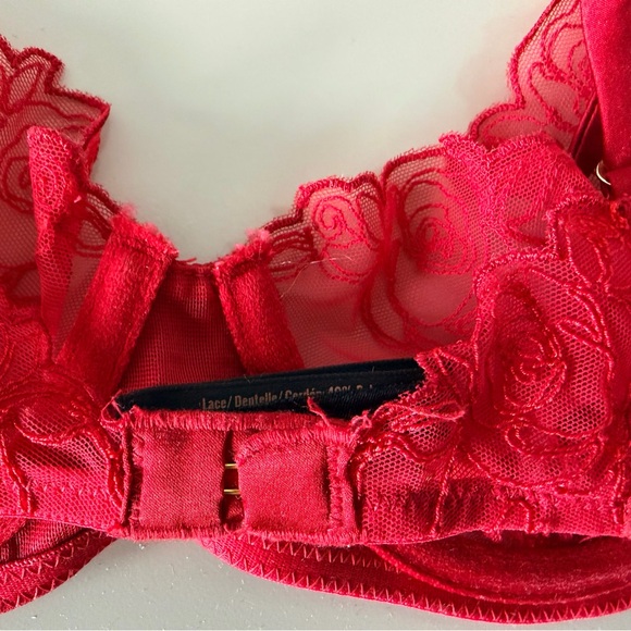 Kiki De Montparnesse Red Lace Bra 34C - Picture 5 of 5